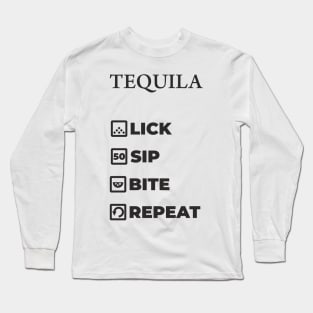 Tequila Repeat - Shotomania Long Sleeve T-Shirt